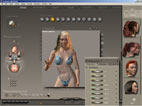 Окно программы. Девушка в бикини из Poser5. Загрузка рисунка по клику.