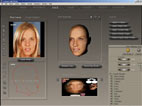 Окно программы poser 5. Реальная фотография в качестве текстуры лица персонажа в poser 5.